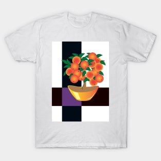 Tangerine tree in a golden vase T-Shirt